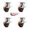 Service Caster 6 Inch Heavy Duty High Temp Phenolic Caster Set with Roller Bearings and Brakes SCC-35S620-PHRHT-SLB-4 - alternate 5